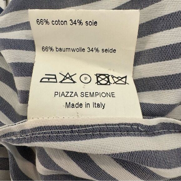 Piazza Sempione Dress Blue White Stripes Nautical Women’s Size 4 / IT 36 - Picture 10 of 11